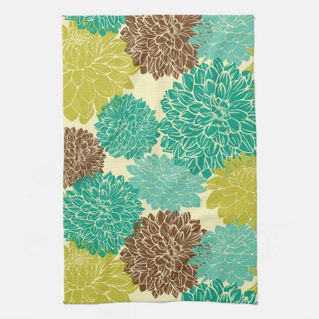 Floral Pattern Kitchen Towel (Vertical)