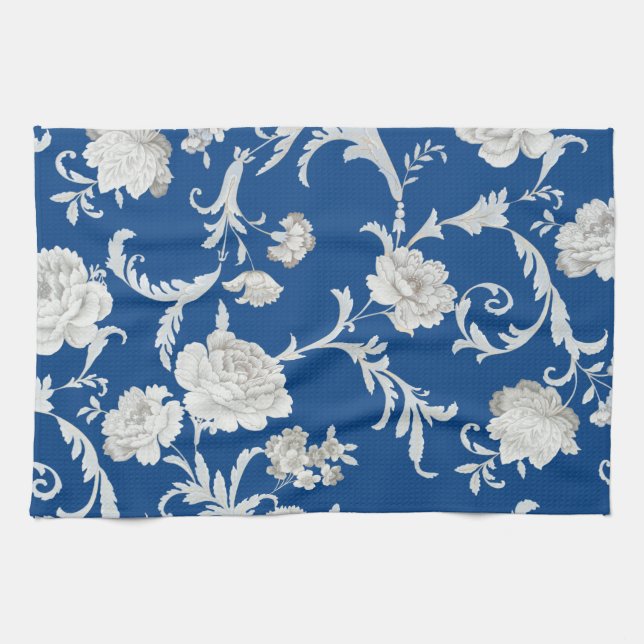 Floral pattern kitchen towel (Horizontal)