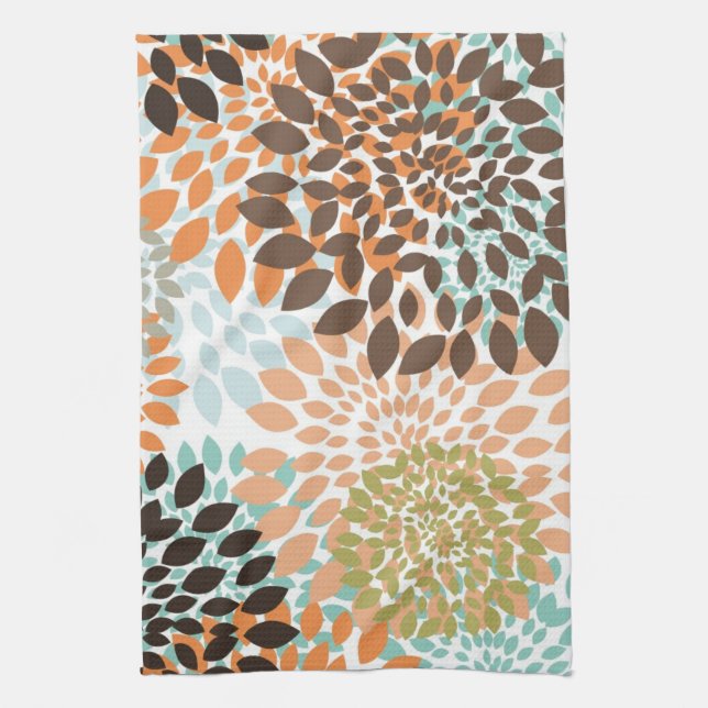 Floral Pattern Kitchen Towel (Vertical)
