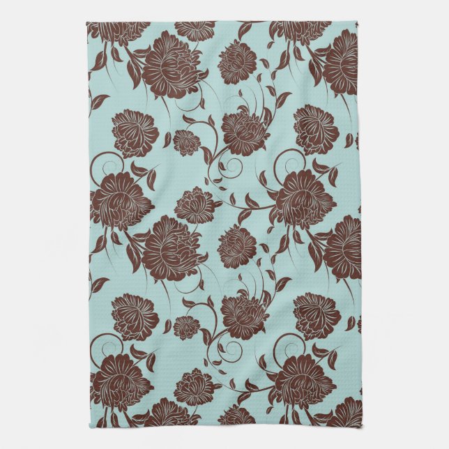 Floral Pattern Kitchen Towel (Vertical)