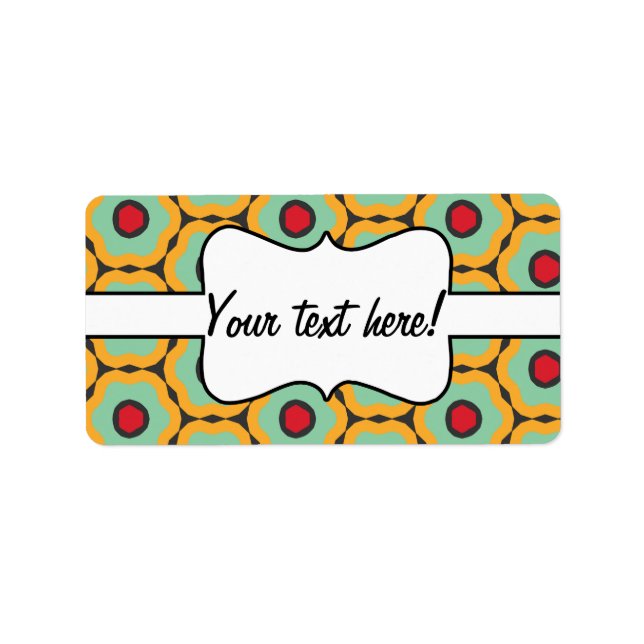 Floral pattern label (Front)