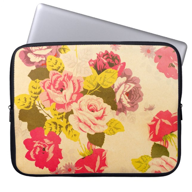 Floral pattern laptop sleeve (Front)
