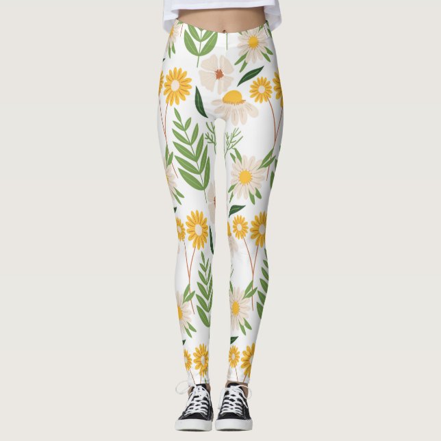 Floral Pattern Leggings (Front)