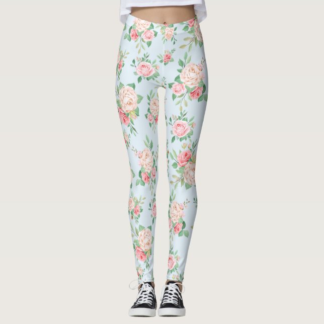 Floral Pattern Leggings (Front)