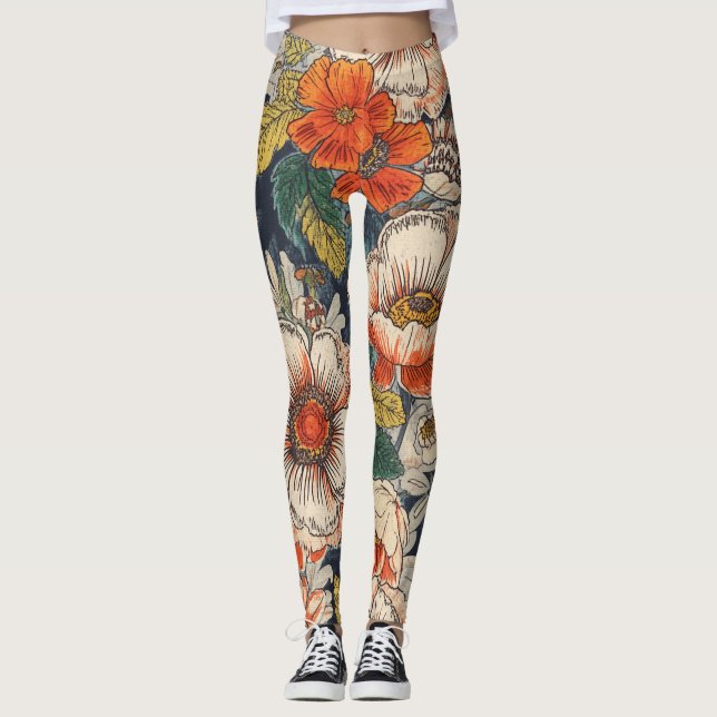 Floral Pattern  Leggings (Front)