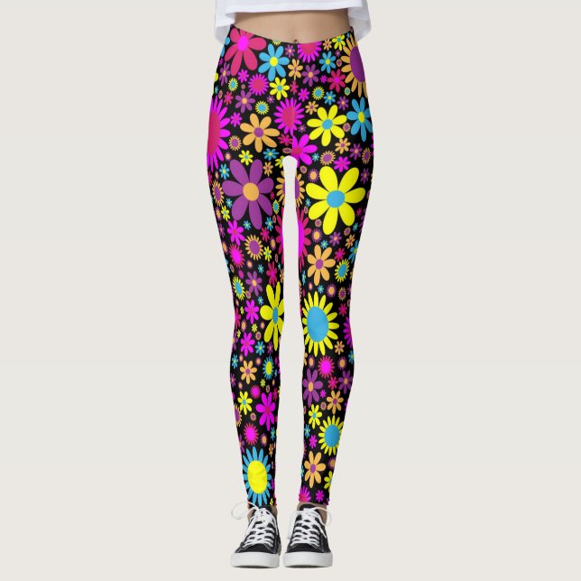 FLORAL PATTERN LEGGINGS (Front)