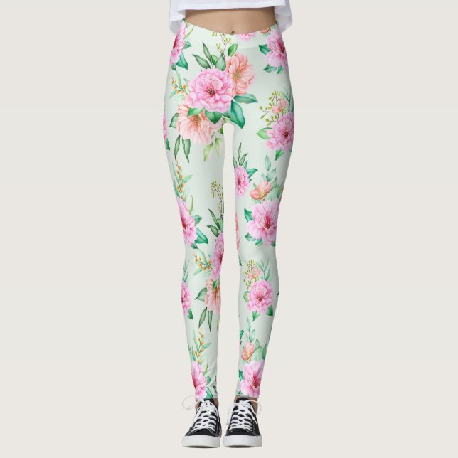 Floral Pattern Leggings (Front)