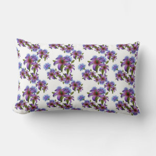 Floral Pattern Lumbar Pillow