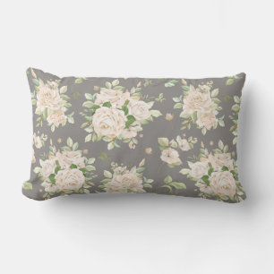 Floral Pattern Lumbar Pillow