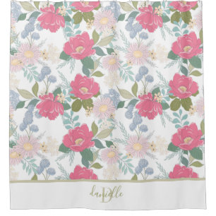Floral Pattern Monogram Name