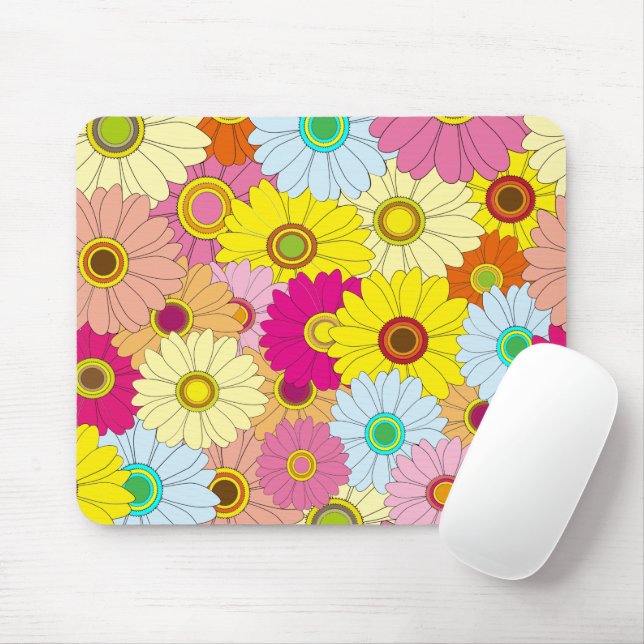 floral pattern mouse pad (With Mouse)