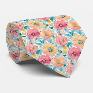 Floral Pattern Neck Tie