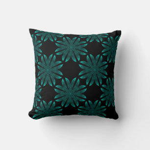 Floral pattern on back throw pillow
