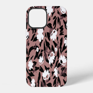 Floral pattern on leopard background. iPhone 12 case