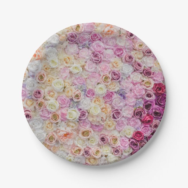 Floral pattern  paper plate (Front)