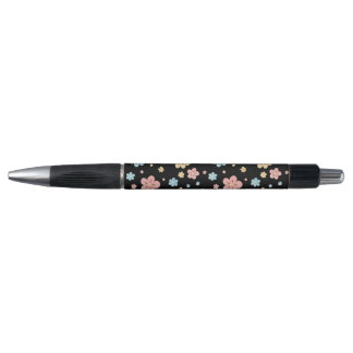 Floral Pattern Pen (Black Base)
