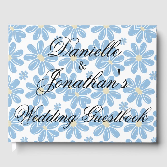 Floral Pattern - Personalized Wedding Guestbook (Front)