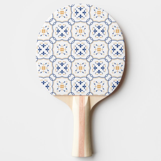 Floral Pattern Ping Pong Paddle (Front)