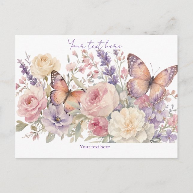 floral  pattern postcard (Front)