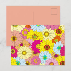 floral pattern postcard