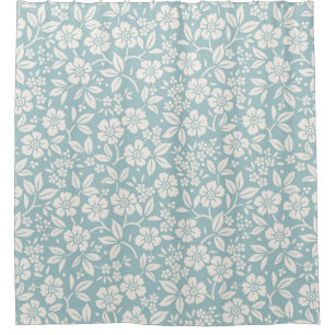 Floral pattern. Pretty flowers on grey blue backgr