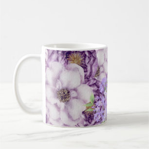 floral pattern roses coffee mug