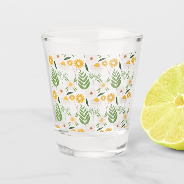 Floral Pattern Shot Glass (Front)