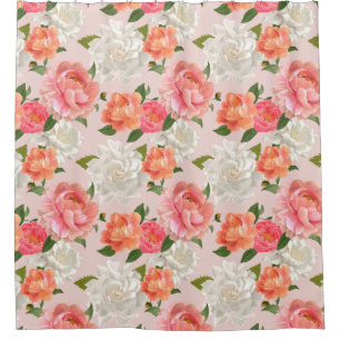 Floral Pattern Shower Curtain