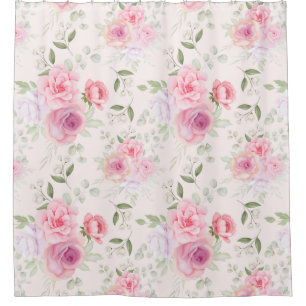 Floral pattern  shower curtain
