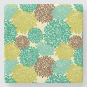 Floral Pattern Stone Coaster