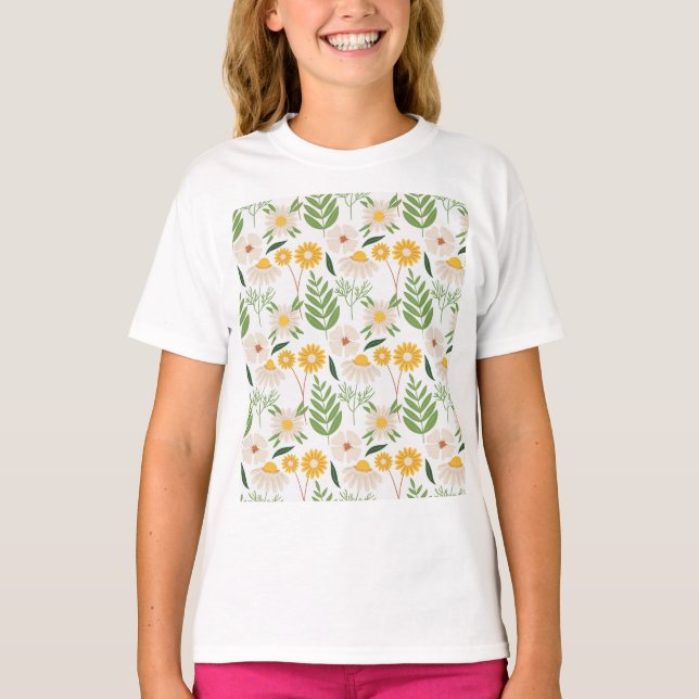 Floral Pattern T-Shirt (Front)