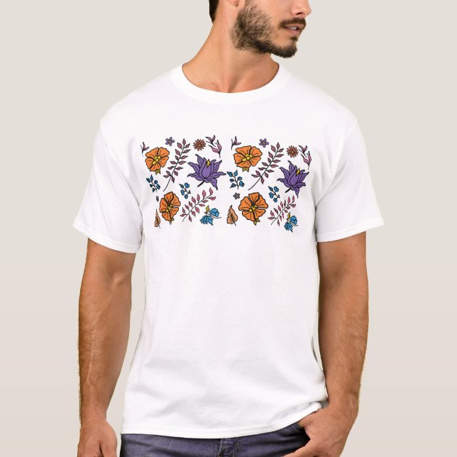 Floral Pattern T-Shirt (Devant)