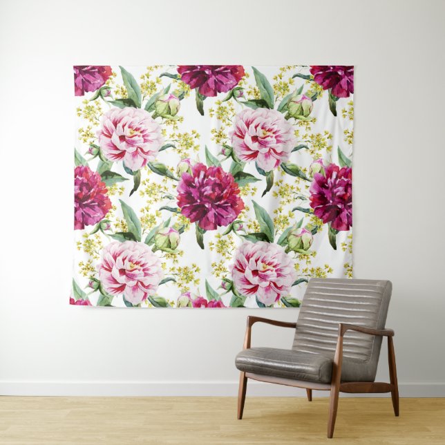 Floral Pattern Tapestry (In Situ (Horizontal))