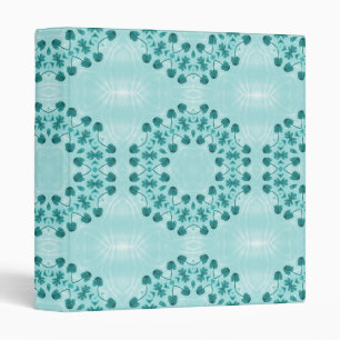 Floral Pattern, Teal Blue Binder