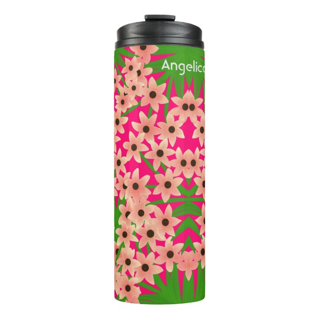 Floral pattern thermal tumbler (Front)