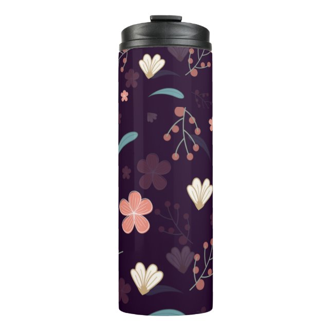 Floral pattern thermal tumbler  (Front)