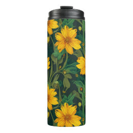 Floral Pattern Thermal Tumblers