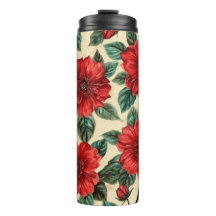 Floral Pattern Thermal Tumblers