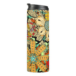 Floral Pattern Thermal Tumblers