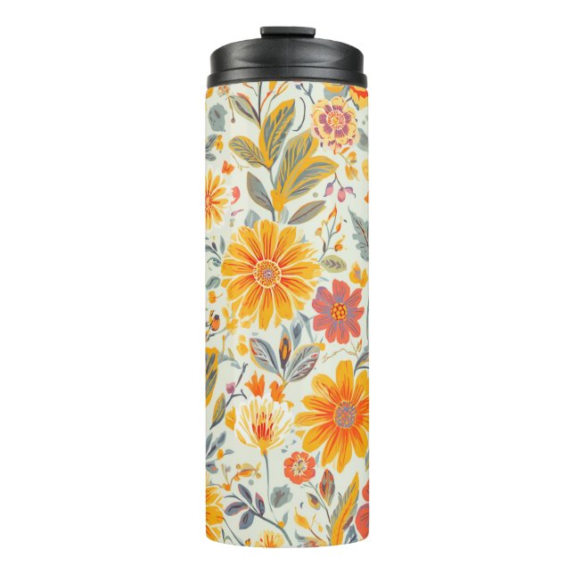 Floral Pattern Thermal Tumblers (Front)