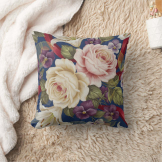 Floral Pattern Throw Pillow