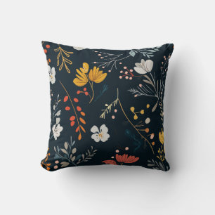 Floral Pattern Throw Pillow