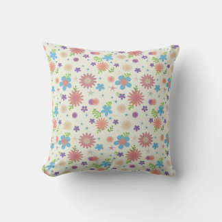 floral pattern throw pillow