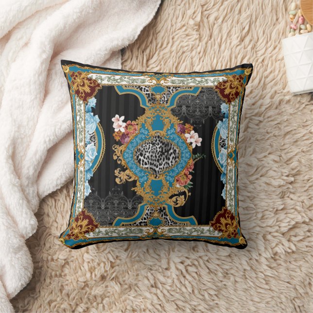 Floral Pattern  Throw Pillow (Blanket)