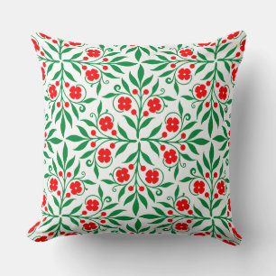 Floral pattern throw pillow