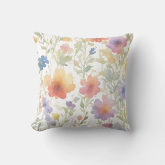 Floral Pattern Throw Pillow