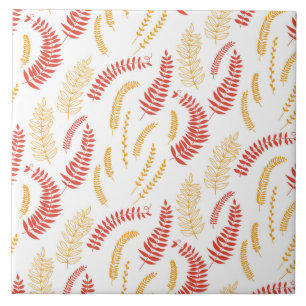 Floral pattern tile