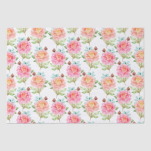Floral pattern tissue paper