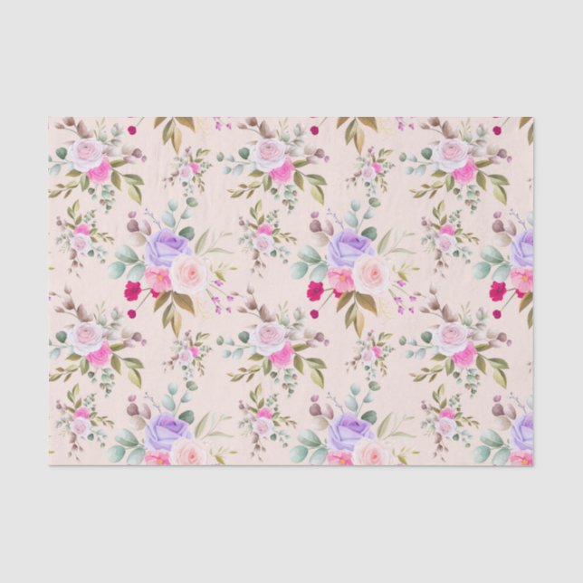 Floral pattern  tissue paper (Front)