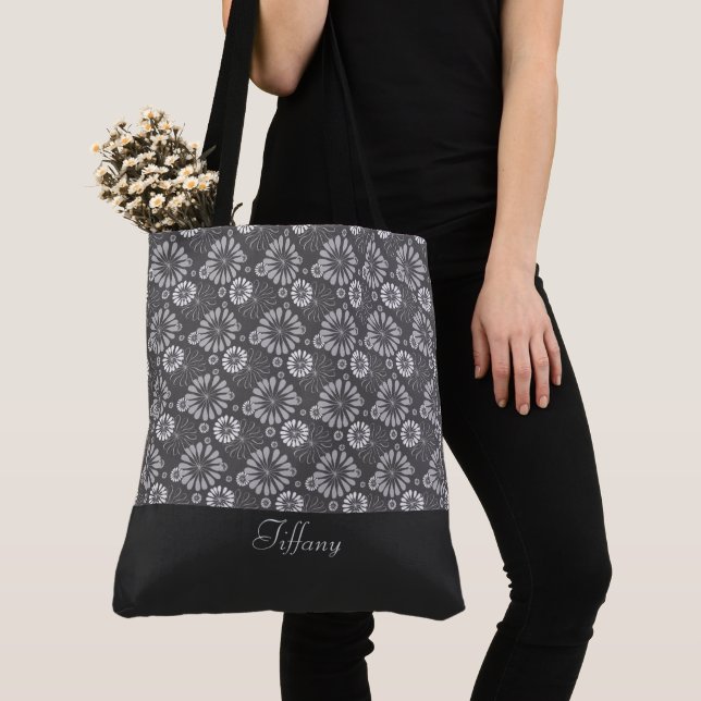 Floral Pattern Tote Bag (Close Up)